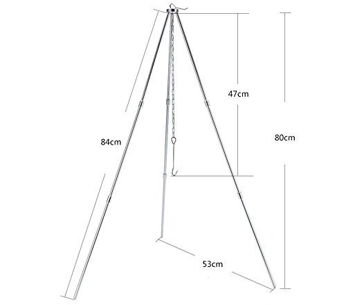 焚き火 三脚 スタンド トライポッド 焚き火台 キャンプ BBQ コンロ_画像2