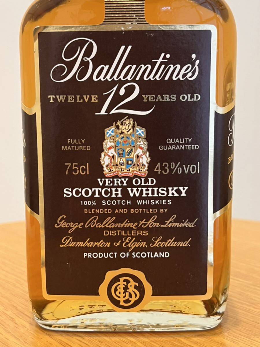 ◆【未開栓】Ballantine's バランタイン 12年 ベリーオールド スコッチウイスキー 750ml 43%保管品 ◆の画像3