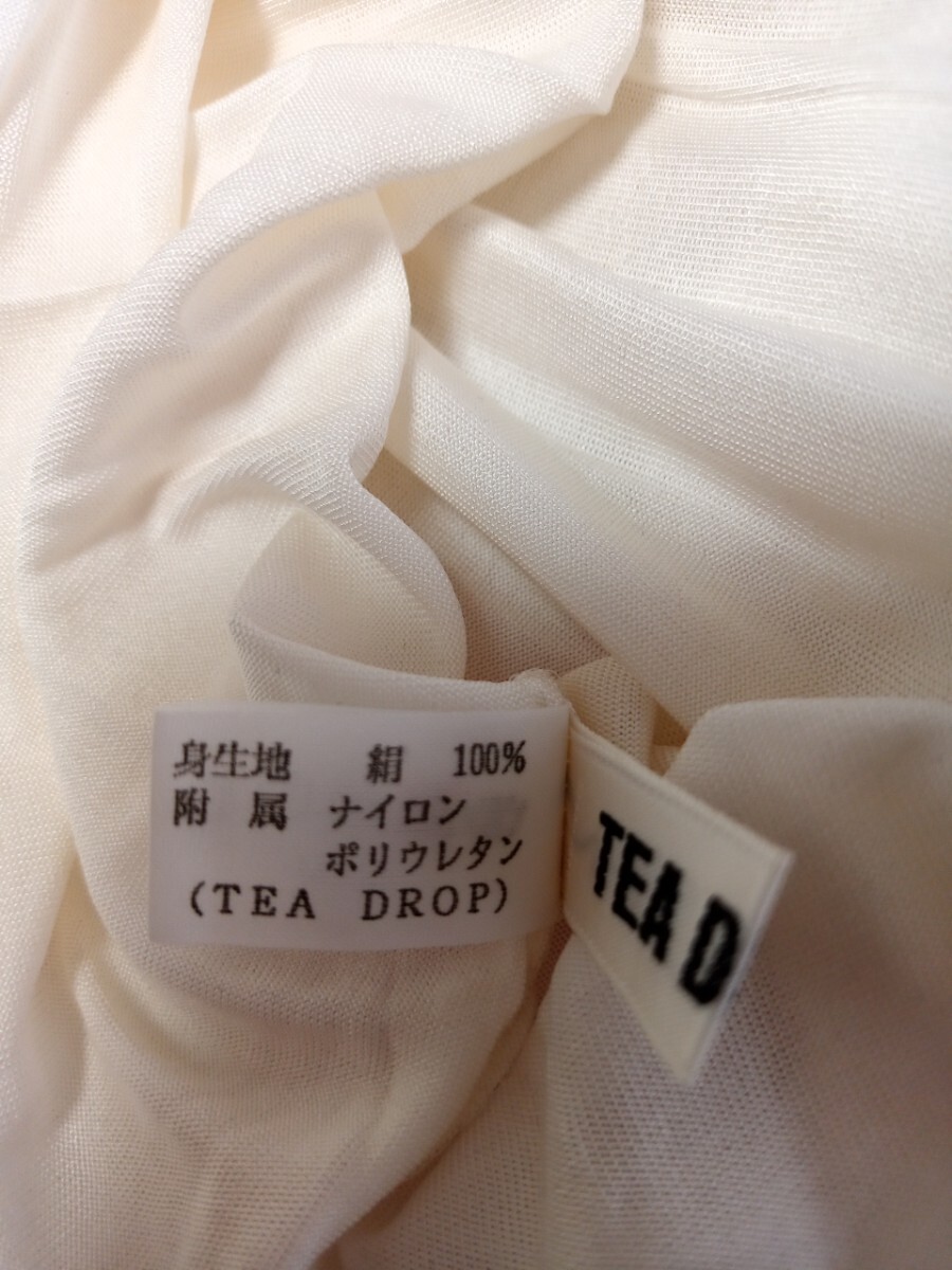 6567 ★★　Tea　Drop　シルク半袖インナー　サイズM　新品_画像4