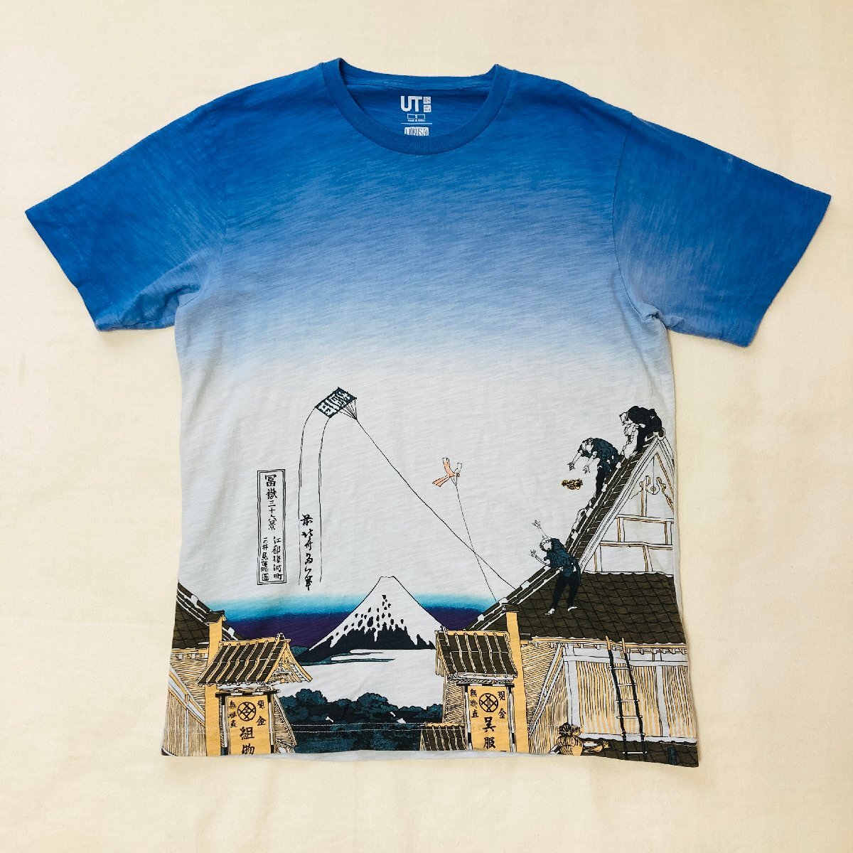 HOKUSAI BLUE プリント Tシャツ ブルー/青 Sの画像3