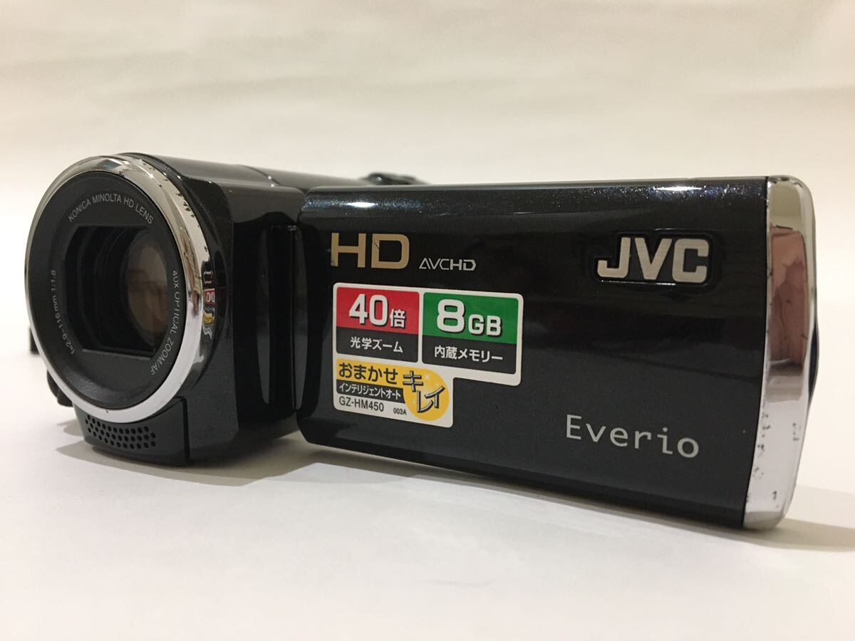 美品　JVC　Victor　ビクター　Everio　エブリオ　ビデオカメラ　GZ-HM450-B　ケンウッド　ブラック　黒　d15d15dd45_画像1