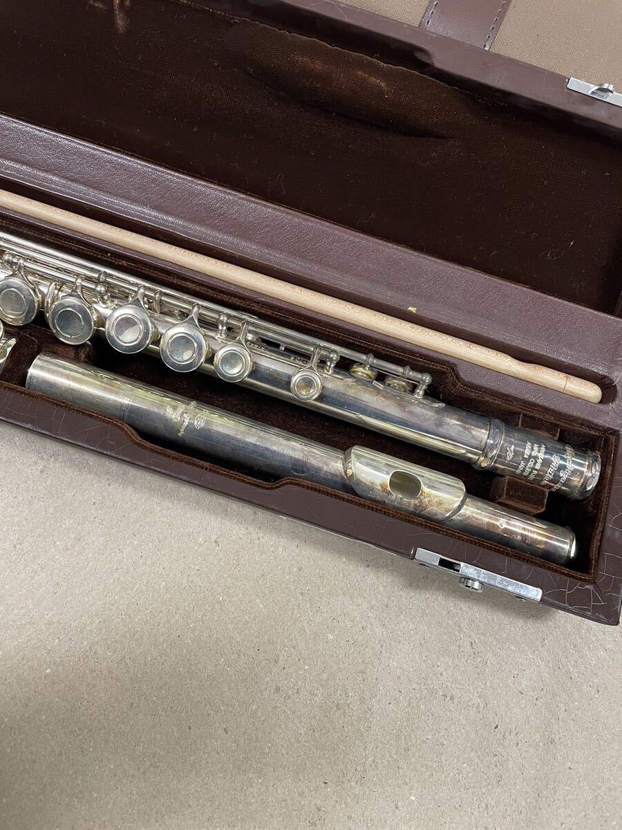 MIYAZAWA ミヤザワ Flute フルート MS-70 A442 ケース付き 変色あり 動作未確認の画像6