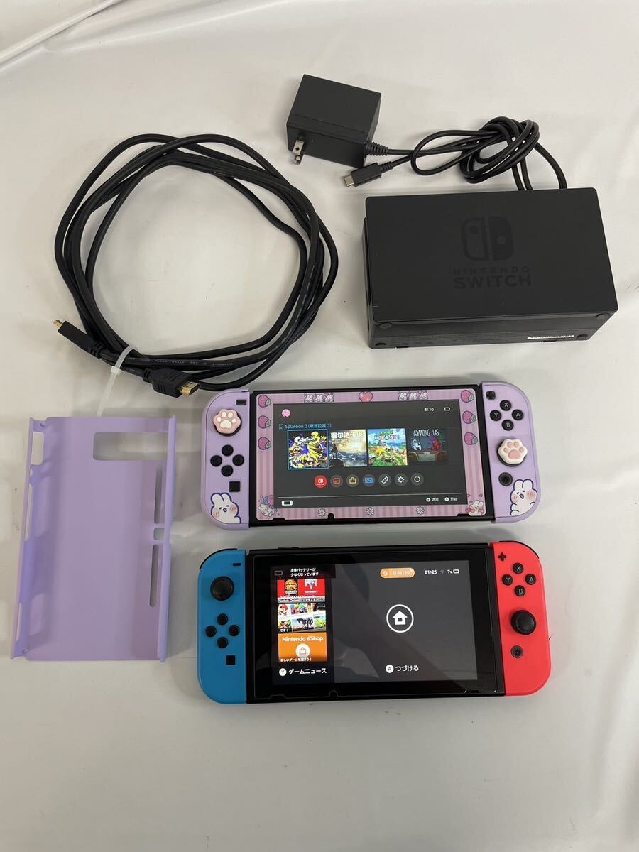 両方ジャンク品　Nintendo 任天堂　Switch HAC-001 通電確認のみ_画像1