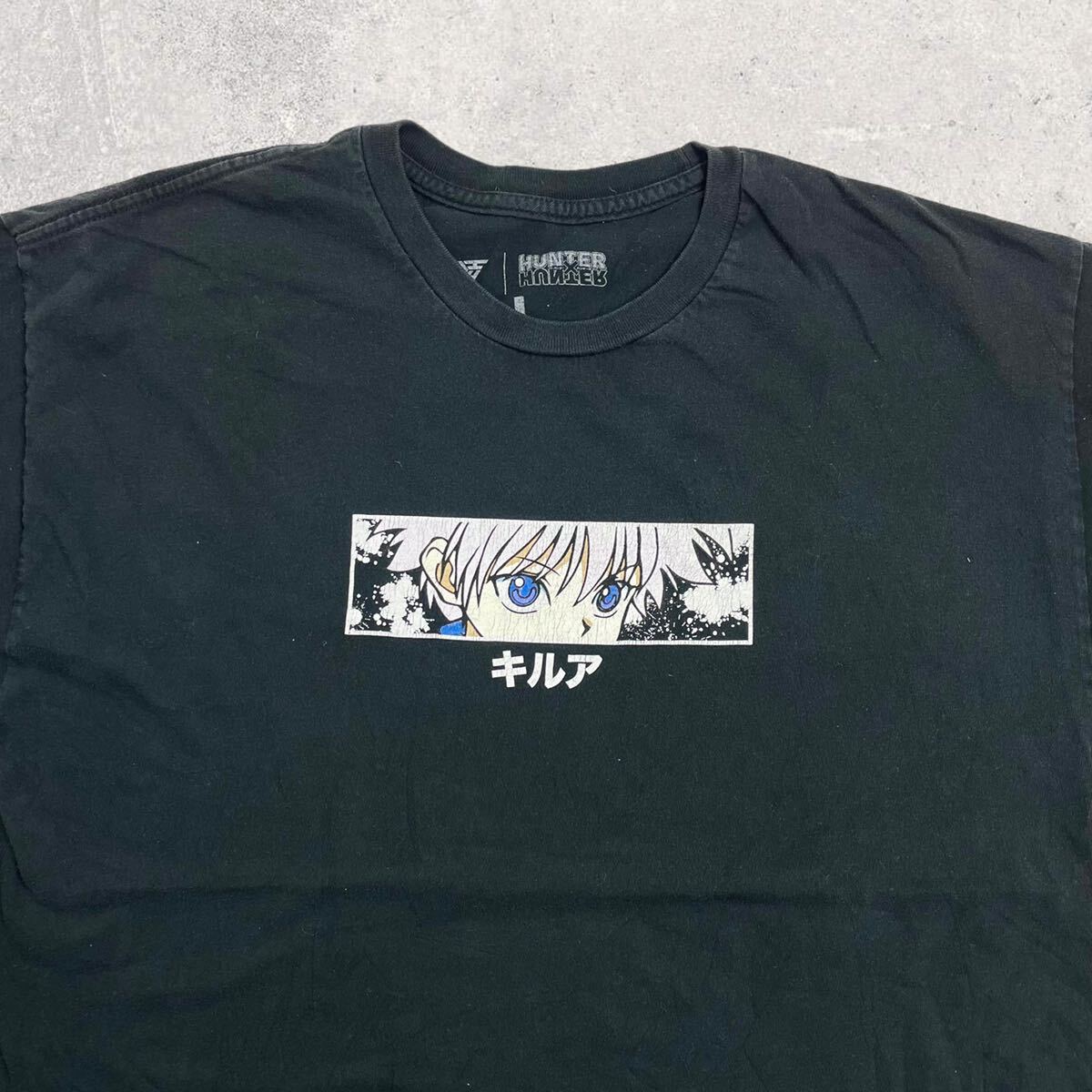 【L】 00s HUNTER×HUNTER ハンターハンター ブラック キルア ヴィンテージ 半袖Tシャツ ビンテージ アニメT アメリカ古着 US仕入れ_画像2