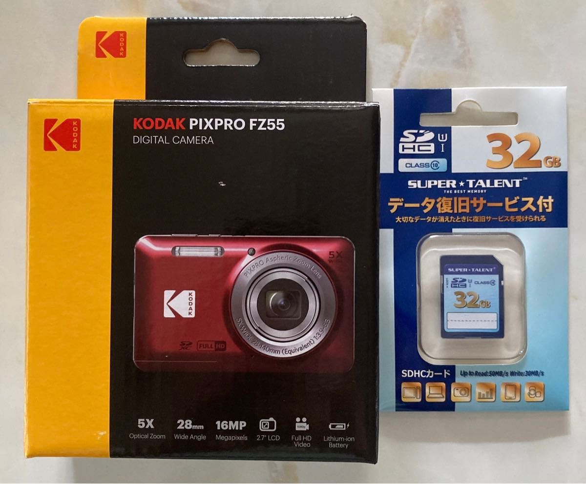 新品未開封】 Kodak PIXPRO FZ55 赤 コンパクトデジタルカメラ 新品未開封】 Kodak PIXPRO FZ55 赤 コンパクトデジタルカメラ