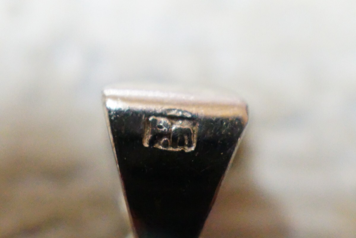 x8 プラチナ製 天然スターサファイア ペンダント ヴィンテージ アクセサリー p.m刻印 天然石 宝石 色石 ネックレス ソーティング付きの画像6