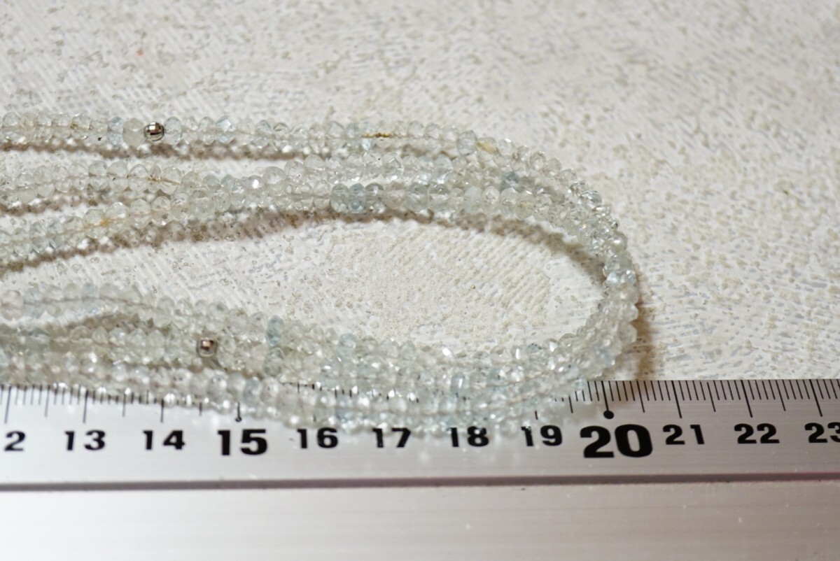 x3 Pt850 本水晶 3連 ネックレス ヴィンテージ アクセサリー プラチナ刻印 天然石 カラーストーン ペンダント 天然水晶 クォーツ 装飾品の画像8