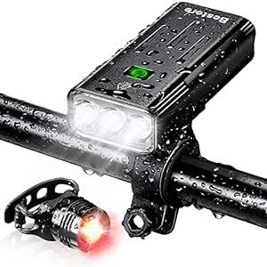 Bestore 自転車 ライト【5200mAh大容量 USB充電式 】 自転車ヘッドライト 防水 LED 800ルーメン モバイル_画像1