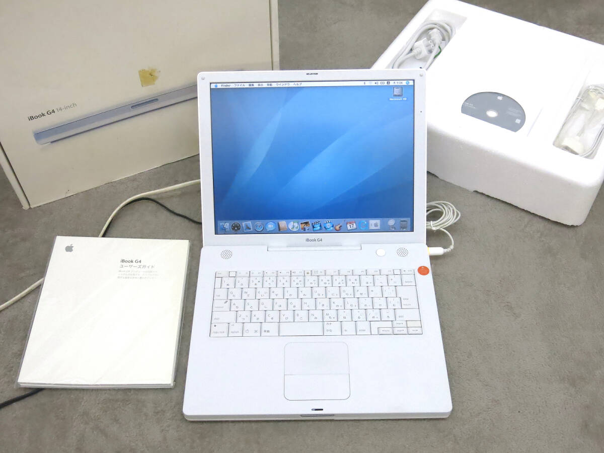  passing of years. comparatively beautiful goods / start-up OK*Apple/ Apple *iBook G4 14inch A1134 Mid-2005 PowerPC G4 1.42GHz memory 1GB/ storage 60GB/ accessory equipped 