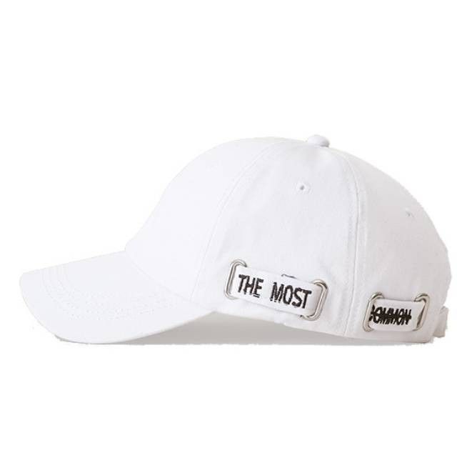 白 大きめ キャップ 帽子 韓国 ロゴ 男女兼用 紫外線対策 シンプル