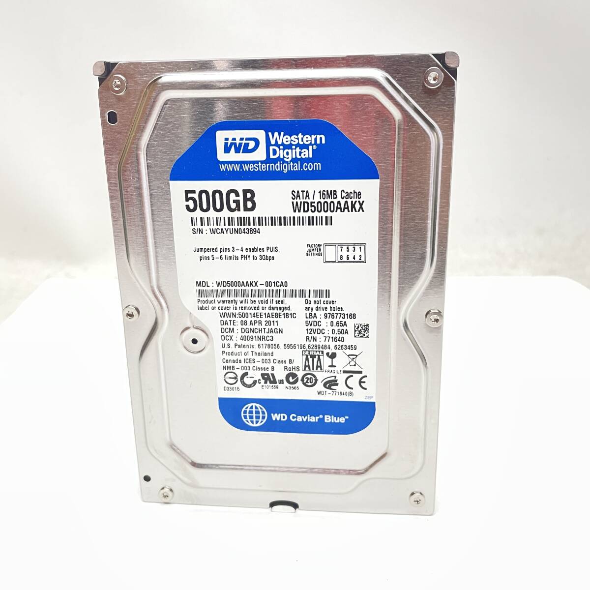 【USED】HDD Western Digital WD5000AAKX-001CA0 500GB 894_画像1