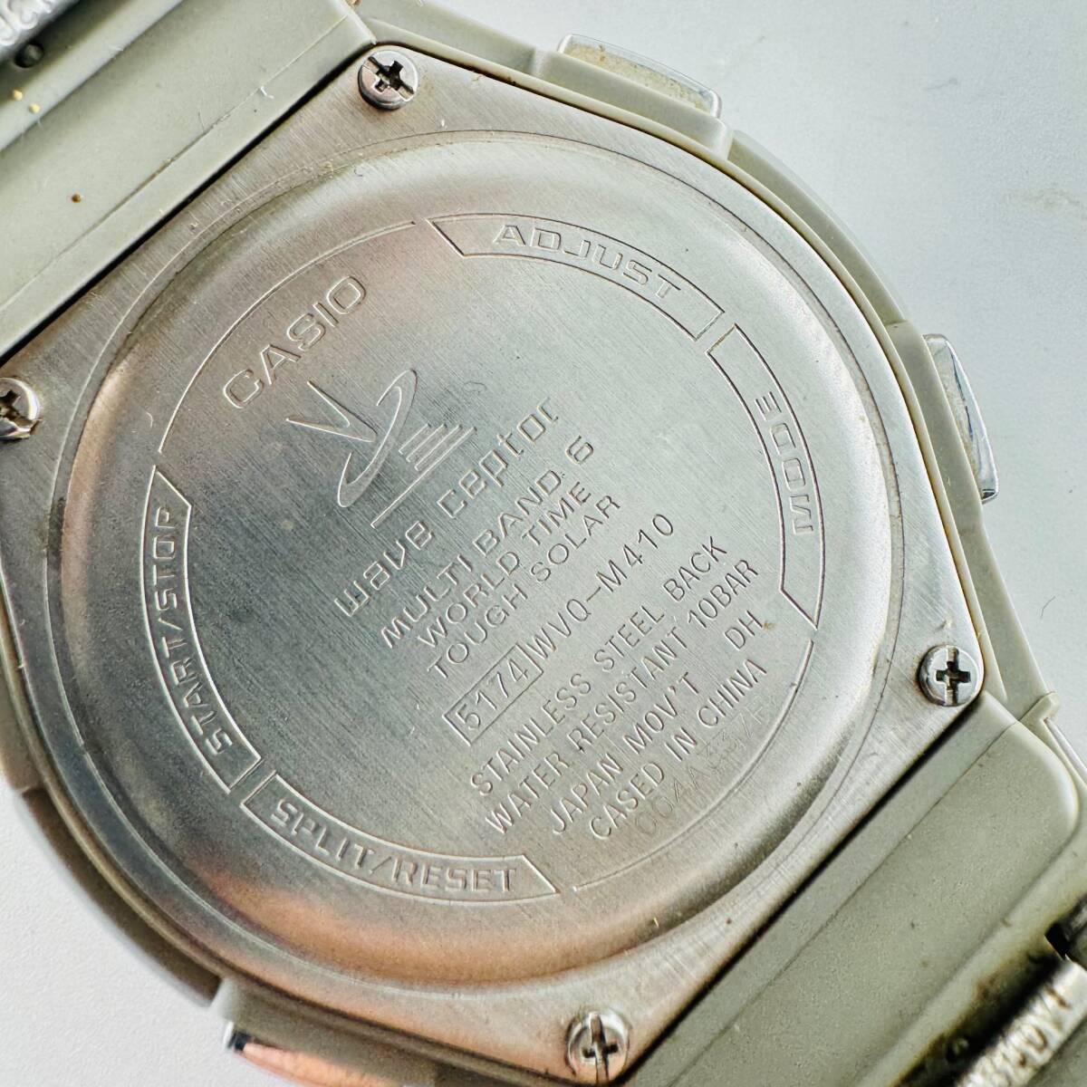 CACIO カシオ MVQ-M410 Wave Ceptor ウェーブセプター タフソーラー 稼働 中古品 現状品 腕時計 コレクション 黒文字盤 格安 1円出品 7914