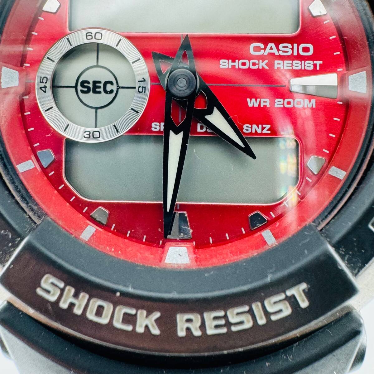 CASIO カシオ G-SHOCK ジーショック G-300 レッド 赤 中古品 現状不動 動作未確認 現状品 腕時計 デジタル 格安 1円出品 7913