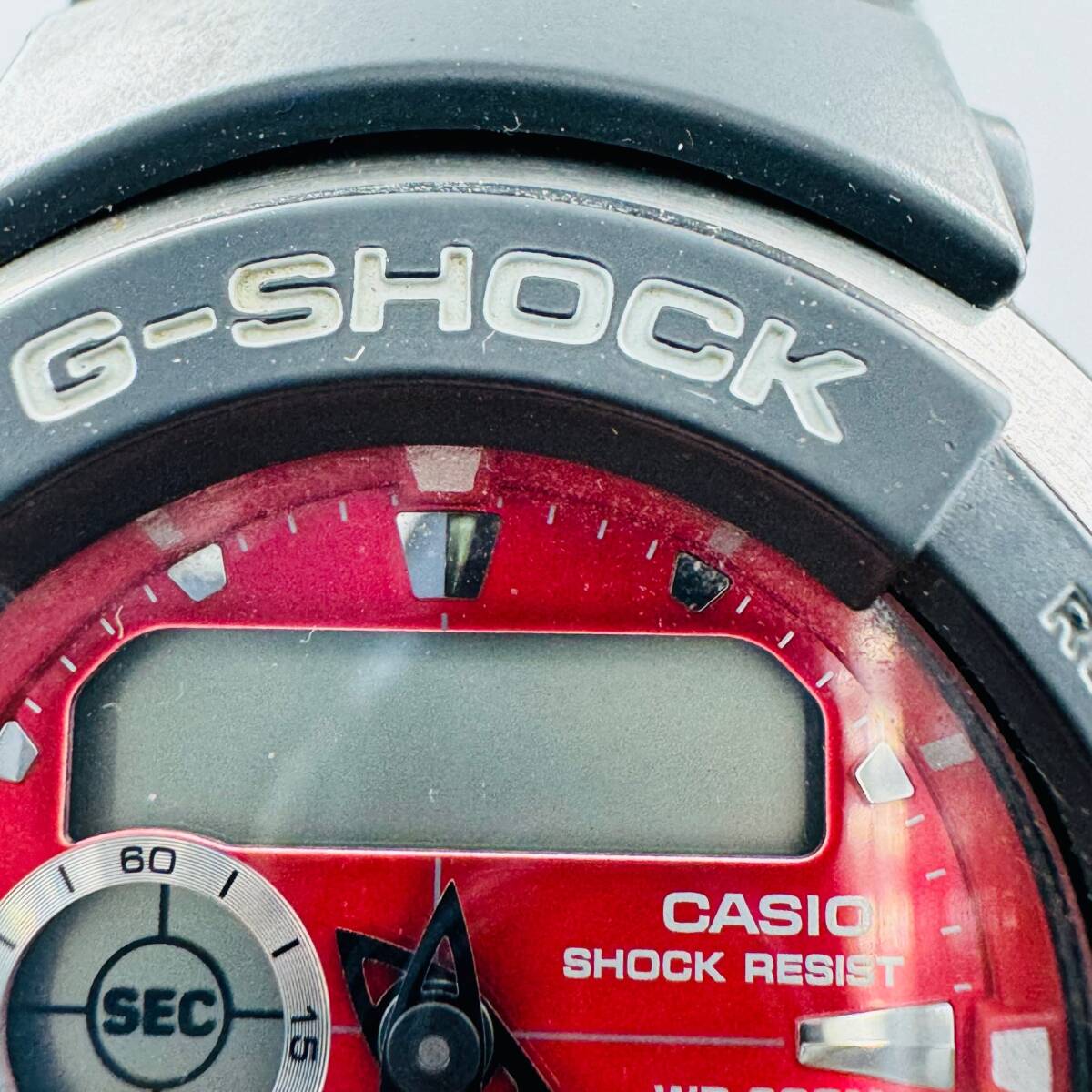 CASIO カシオ G-SHOCK ジーショック G-300 レッド 赤 中古品 現状不動 動作未確認 現状品 腕時計 デジタル 格安 1円出品 7913の画像3