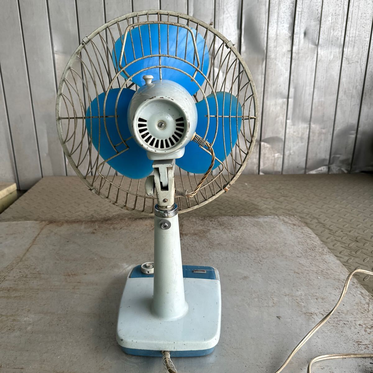  retro Mitsubishi electric fan R-30H operation verification ending, that time thing antique Showa Retro National present condition delivery 