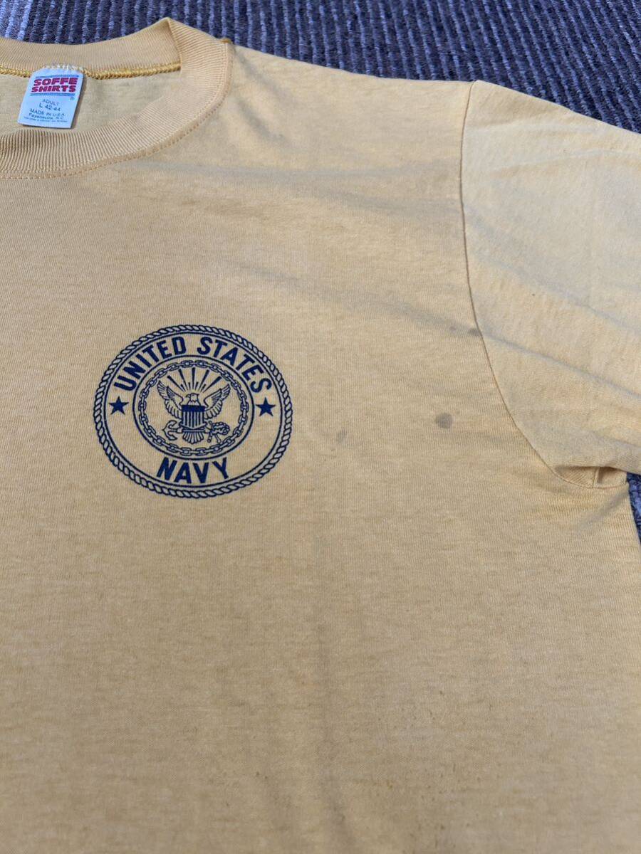 80s～90s USNAVY アメリカ海軍 Tシャツ SOFFE トレーニングシャツ 軍モノ ミリタリー USA製 シングルステッチ 検索用 40s 50s 60s 70s_画像4