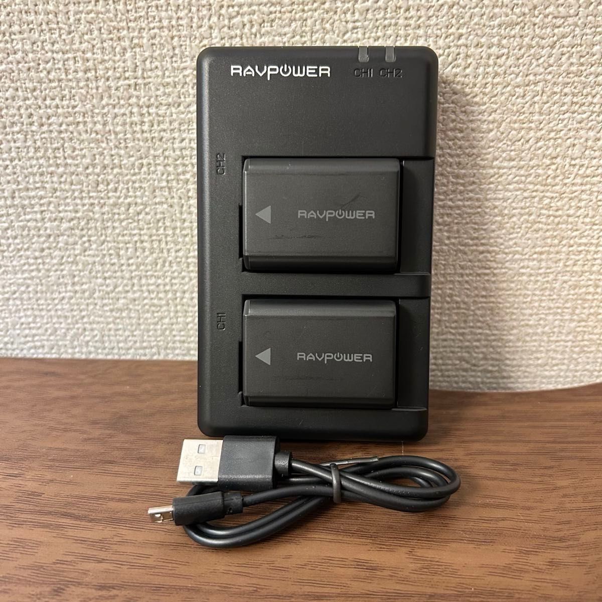 【ソニー NP-FW50チャージャー】RAVPower RP-PC056 互換バッテリー2個セット