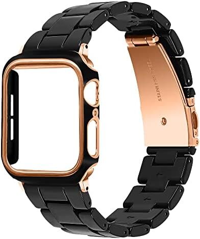 [Briever] Apple Watch バンド 樹脂バンド 保護ケース付き コンパチブル iwatch 41mm 40mm 3_画像1