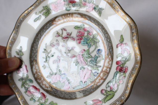  Англия античный COALPORT старый керамика. cup .. тарелка десерт тарелка. комплект Trio 1 покупатель комплект прекрасный товар 