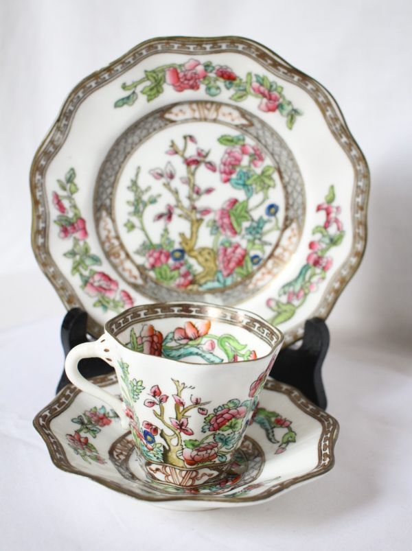  Англия античный COALPORT старый керамика. cup .. тарелка десерт тарелка. комплект Trio 1 покупатель комплект прекрасный товар 