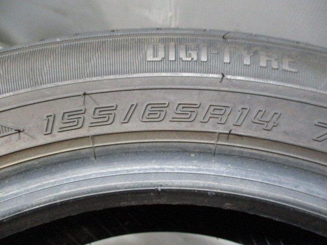 R478　 サマー 中古タイヤ 155/65R14 深溝 夏4本価格！ダンロップ EC202 法人宛/営業所止め送料無料 タント N-BOX スペーシア_画像6