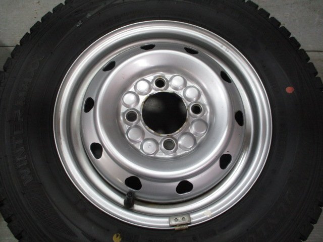 R491　中古セット スタッドレス 145R12 ×3.50B 2021年 深溝 鉄ホイール冬4本！ダンロップ WM SV01 法人宛/営業所止め送料無料 軽トラ バン_画像4