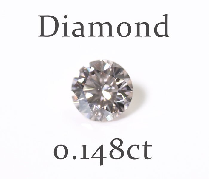 Z-22☆ルース ダイヤモンド 0.148ct（M/SI-1/VERYGOOD）日本宝石科学協会ソーティング付きの画像1