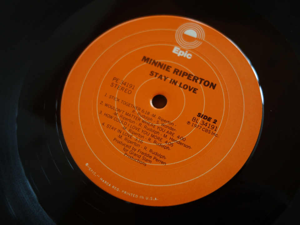 US original record Minnie Riperton/Stay in Love/Epic/PE-84191