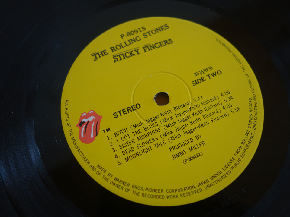 THE ROLLING STONES STICKY FINGERS スティッキーフィンガーズ LP P-８０９１S 当時物 オリジナル盤_画像3