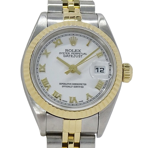 ロレックス ROLEX デイトジャスト 79173 P番 時計 レディース ブランド 自動巻き AT ステンレス SS ゴールド YG コンビ ホワイト 磨き済み_画像2