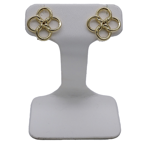  Tiffany TIFFANY&Co. earrings lady's brand 750YG L sa Pele ti Quadrifoglio Gold both ear for polished 