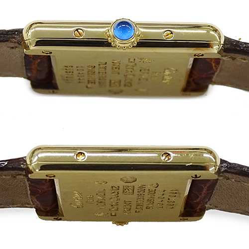 カルティエ Cartier 時計 レディース ブランド マストタンク SM ヴェルメイユ クオーツ QZ 925 レザー W1003153 スクエア_画像3