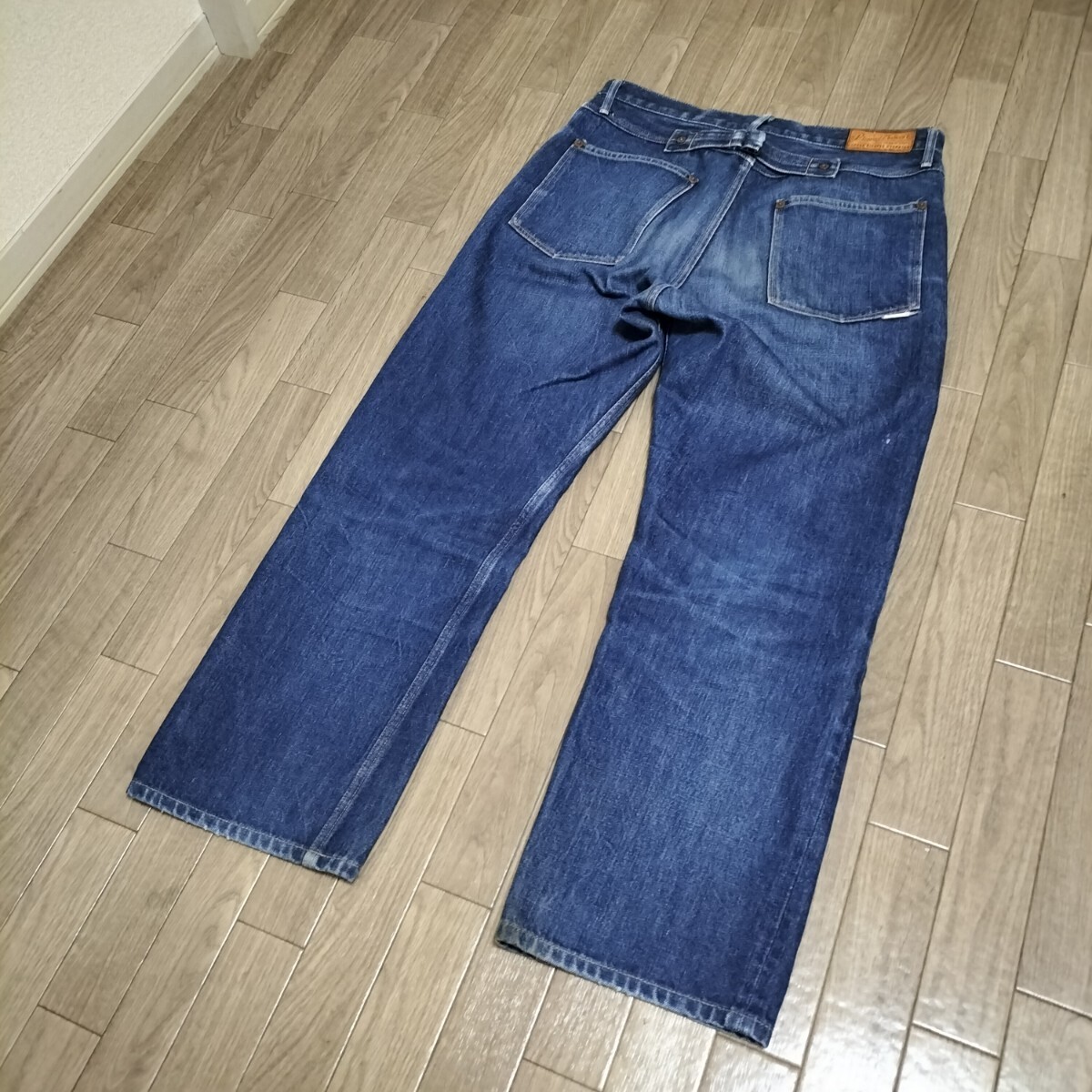 *PHIGVEL PMV-301 Denim брюки джинсы ji- хлеб низ cell bichi красный уголок sinchi задний W32 индиго fig bell сделано в Японии б/у одежда USED