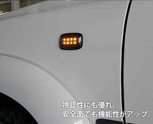 80 ランクル ランドクルーザー クリスタル LED サイドマーカー ブラック ランプ レンズ ライト 新品 左右 外装 社外 クリスタルアイ_画像3