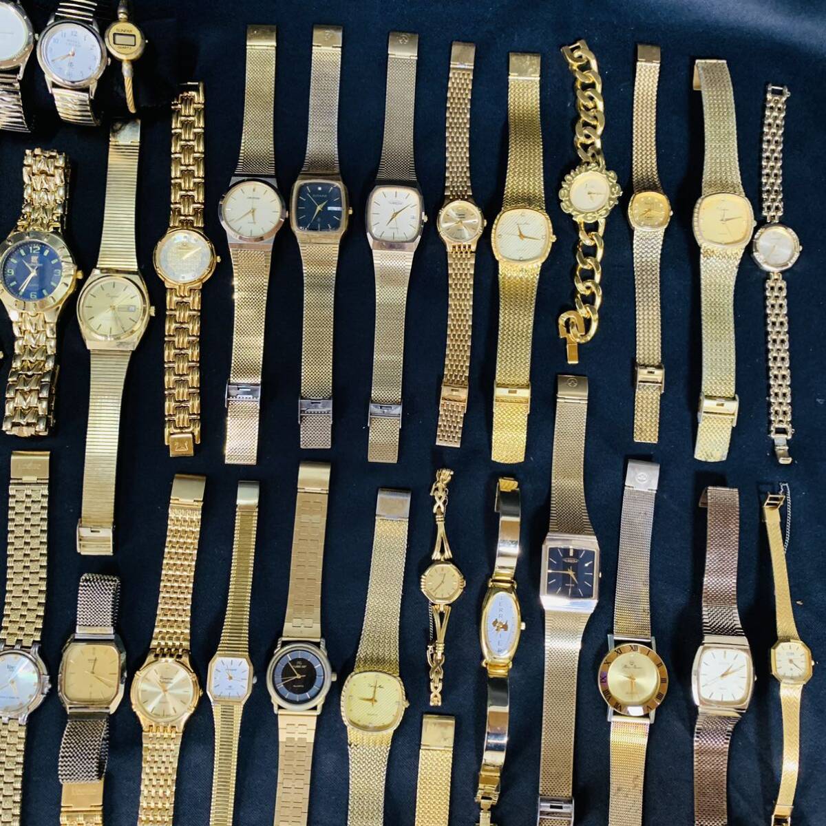 腕時計 GOLD ゴールドカラー 100本 まとめ売り SEIKO セイコー CASIO シチズン CITIZEN カシオ エルジン 等含む 動作未チェックの画像4