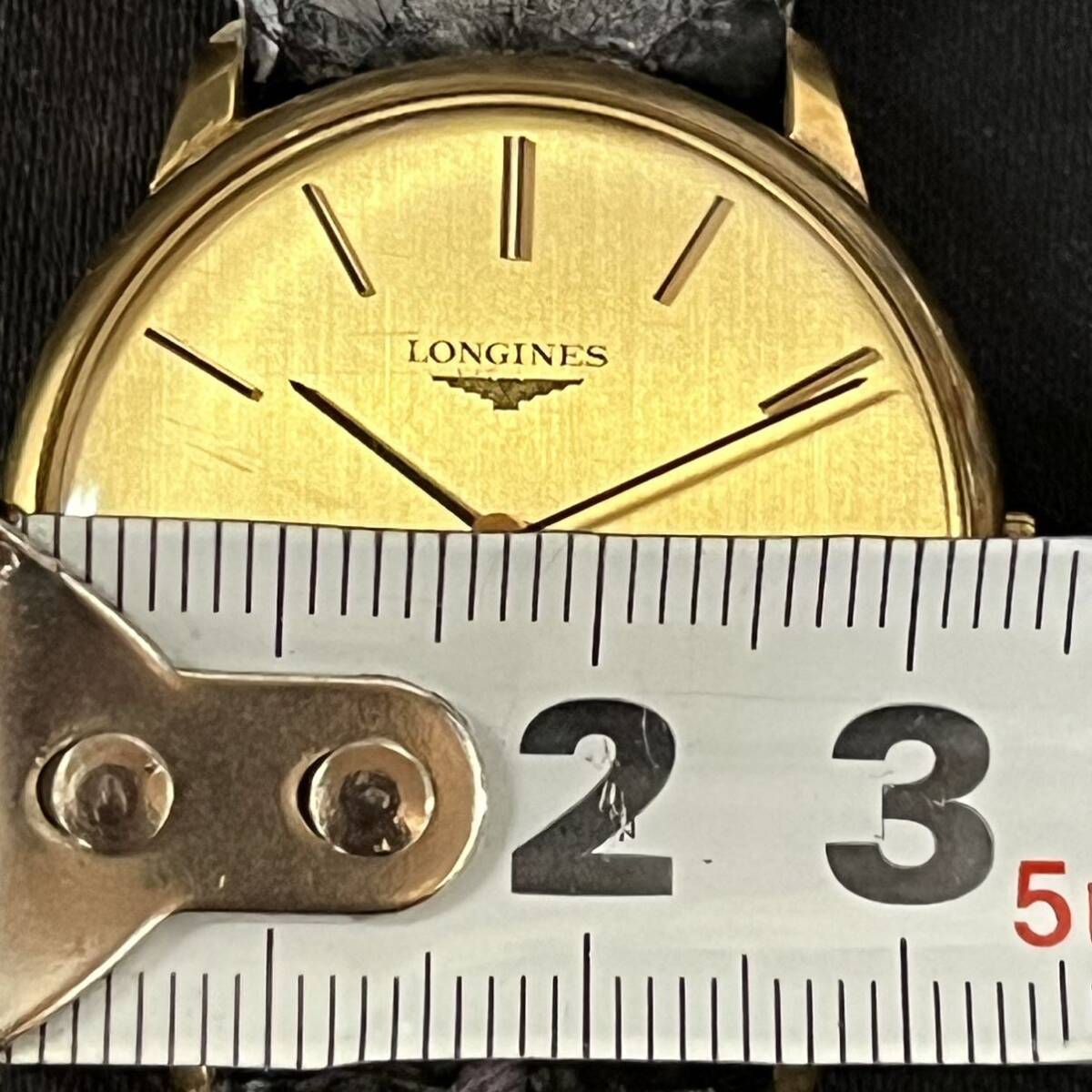 LONGINES ロンジン 手巻き メンズ腕時計 847 1114 ゴールド文字盤 動作品 ヴィンテージの画像7