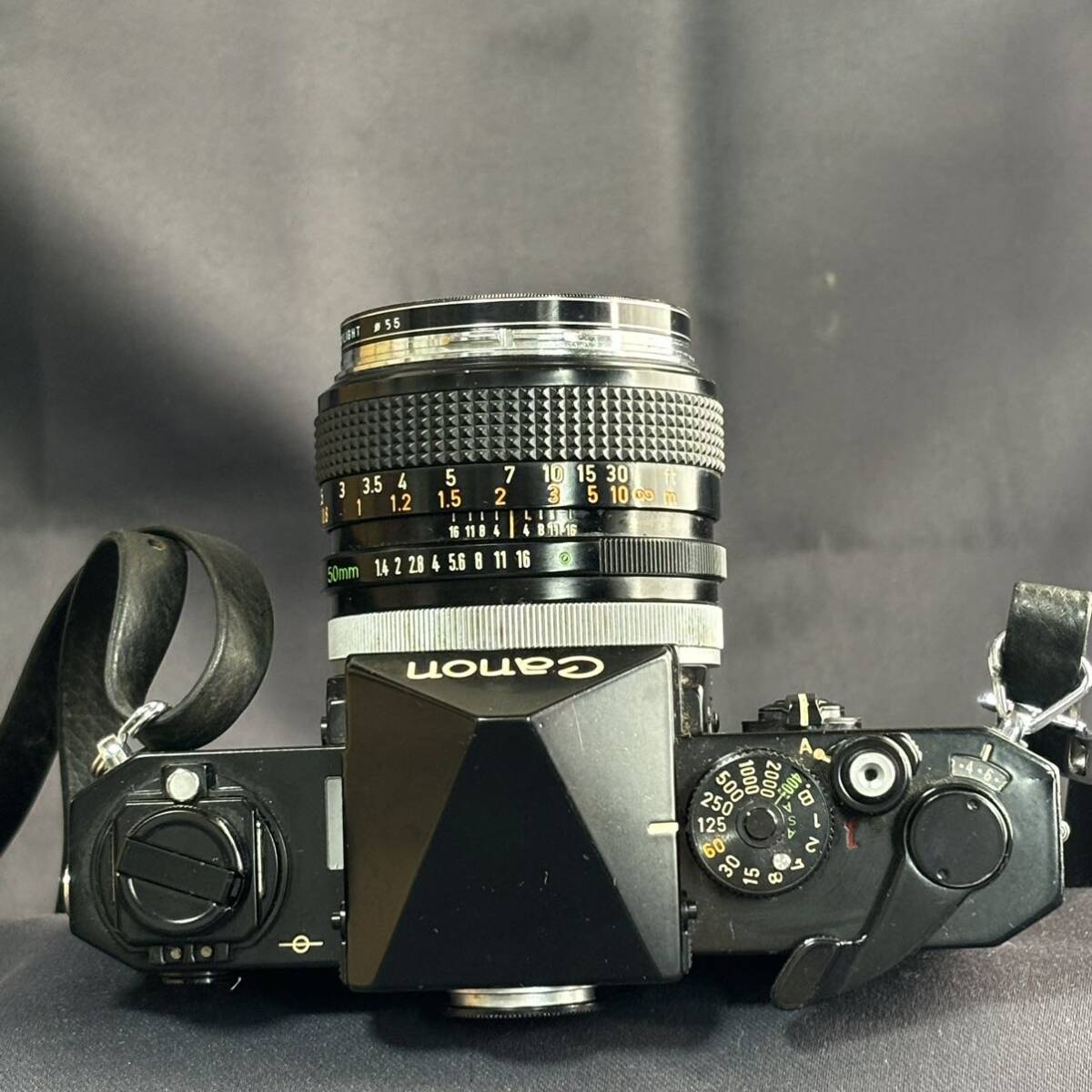 Canon キャノン F-1 一眼レフ フィルムカメラ/カメラレンズ CANON LENS FD 50mm 1:1.4 ボディ ブラック 空シャッターOKの画像7