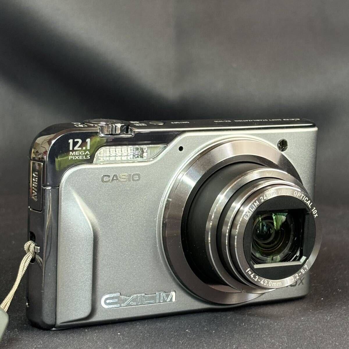 CASIO カシオ EXILIM EX-H10 デジタルカメラ レンズEXILIM 24mm WIDE OPTICAL 10X f=4.3-43.0mm 1:3.2-5.7 バッテリー 充電器付 動作品_画像2