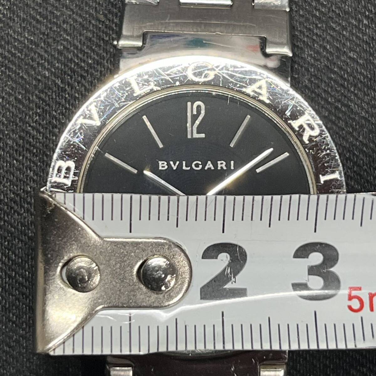 BVLGARI ブルガリBB33SS L9030 ブルガリブルガリ メンズ腕時計 デイト クォーツ 動作未チェック_画像9