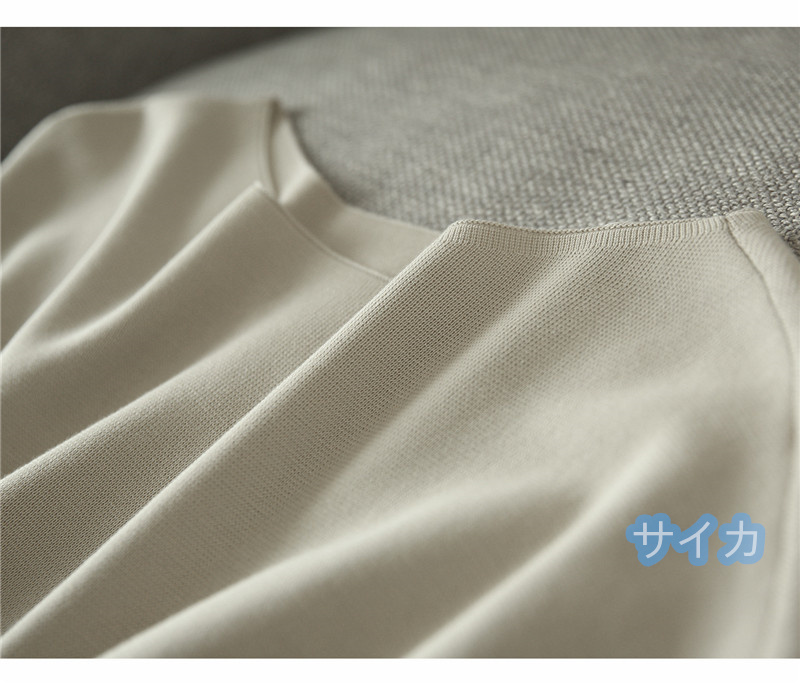 Tシャツ レディース 半袖 カットソートップス 白TシャツニットＴシャツ冷感 サマーTシャツ 夏Tシャツ 通気 シンプル フリーサイズ/tx13_画像7