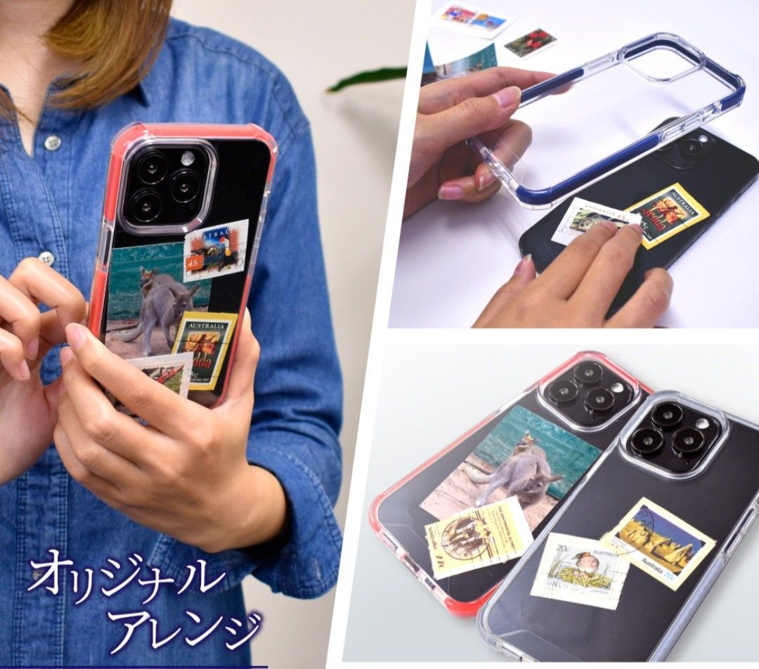 【新品未開封】Galaxy S23 ケース ギャラクシー 耐衝撃 透明 クリア ケース　ディープブルー