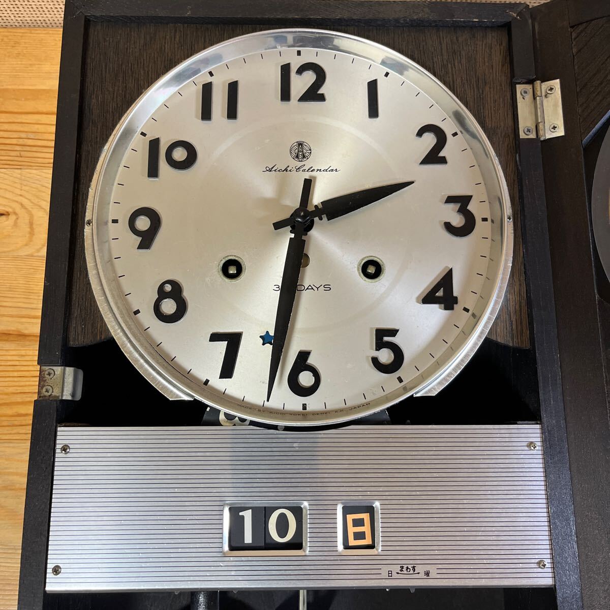 昭和レトロ 振り子時計 愛知時計 アンティーク 柱時計 掛時計 u890の画像6