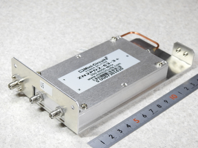 【HPマイクロ波】MCL(Mini-Circuits) Power Splitter/Combiner ZN2PD2-63-3+ 2Way 350MHz-6GHz 15W 動作簡易確認済 取外し現状渡ジャンク品_画像1