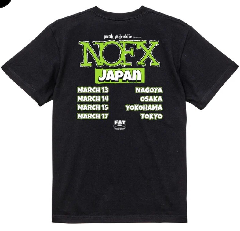 NOFX ノーエフエックス Tシャツ ファイナルジャパンツアー XLサイズ バンドTシャツ バンT 新品未使用 HI-STANDARD ハイスタ