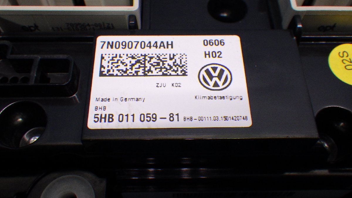 VW シャラン TSI エアコンパネル 7N0907044AH エアコンスイッチ H24年 7NCTH 7N_画像3