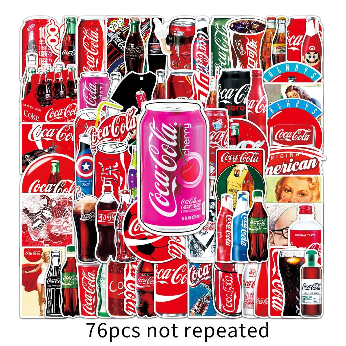  новый товар Coca Cola стикер /1/ переводная картинка наклейка эмблема водонепроницаемый наклейка 75 листов много совместно 