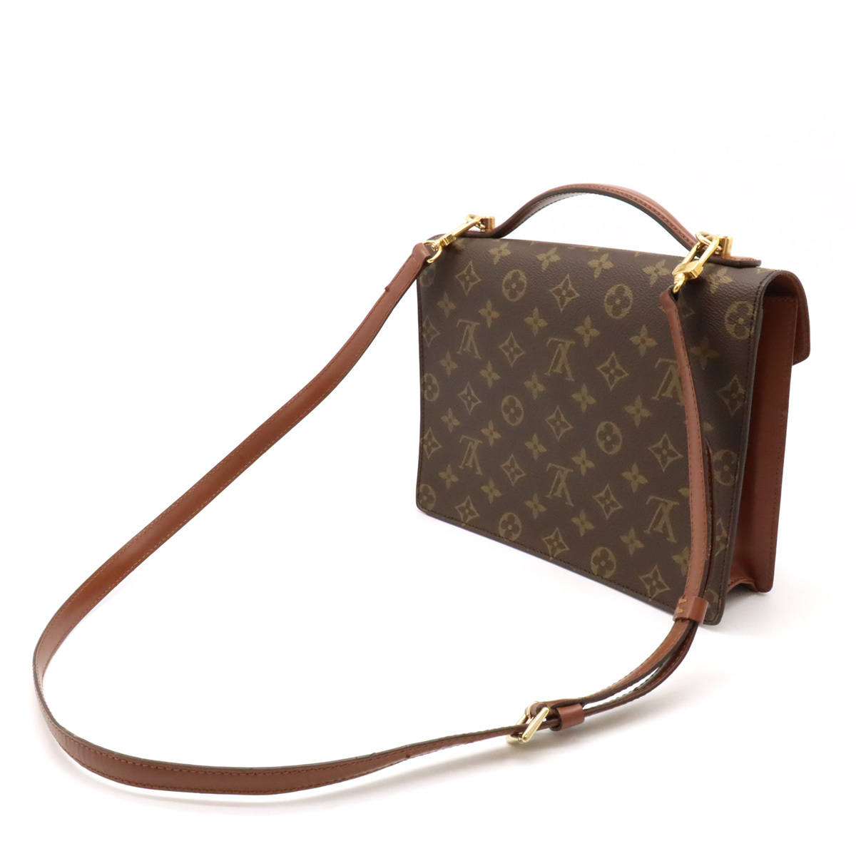 LOUIS VUITTON ルイ ヴィトン モノグラム モンソー26 セカンドバッグ クラッチバッグ ハンドバッグ 2WAY_画像2