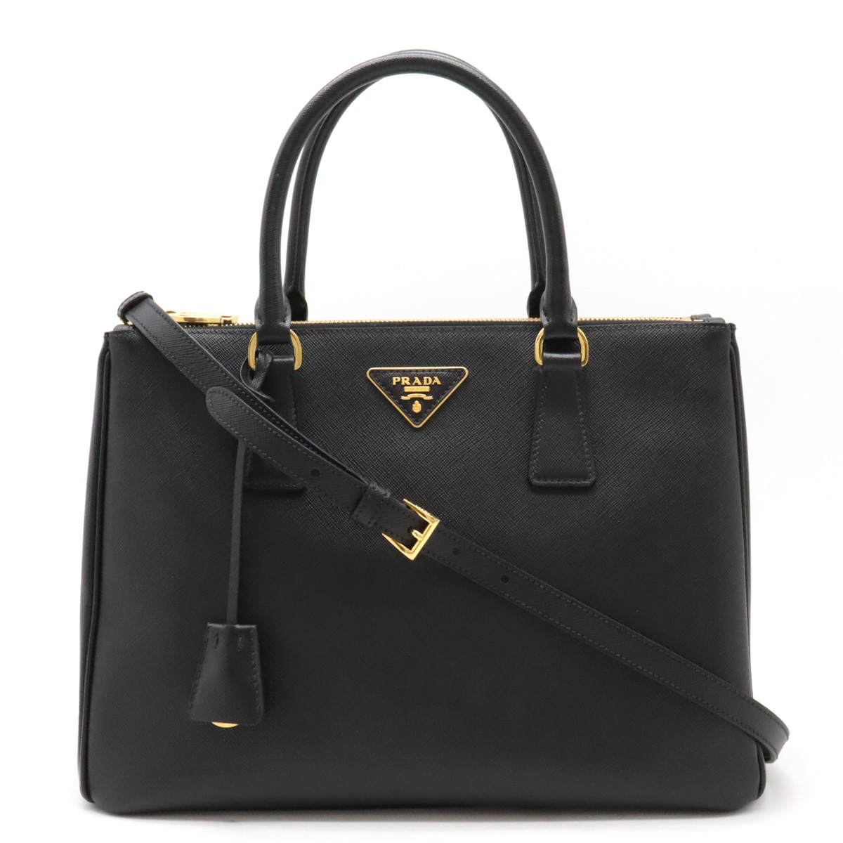 PRADA プラダ ガレリア SAFFIANO LUX トートバッグ 2WAY ショルダーバッグ 斜め掛け レザー NERO_画像1