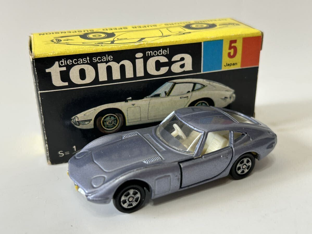 トミカ 黒箱 トヨタ 2000GT No.5-1-3 1Aホイール 青色指定箱 日本製_画像1