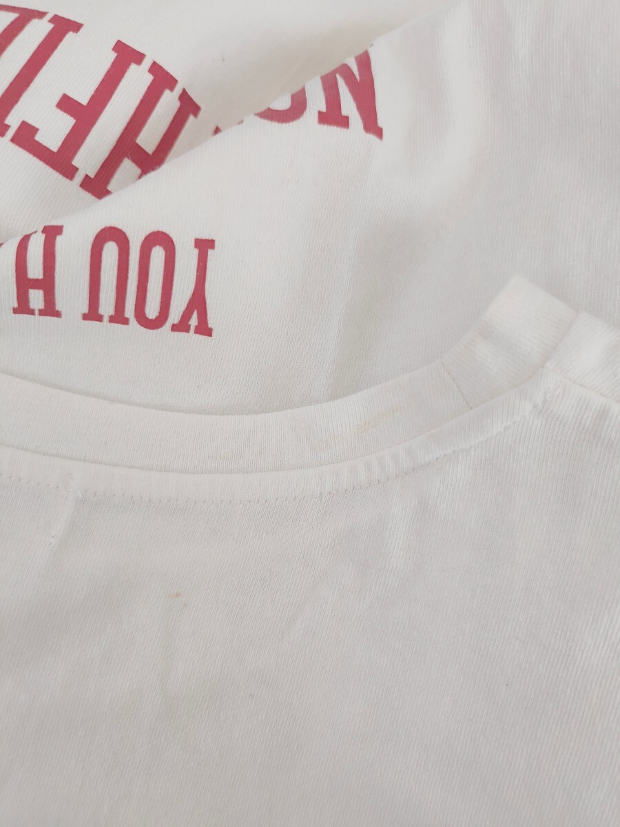 niko and...　夏物　レディース　 ④　L XL Tシャツワンピース　５分袖　ワンピース　ロゴ　白　ホワイト_シミがあります。